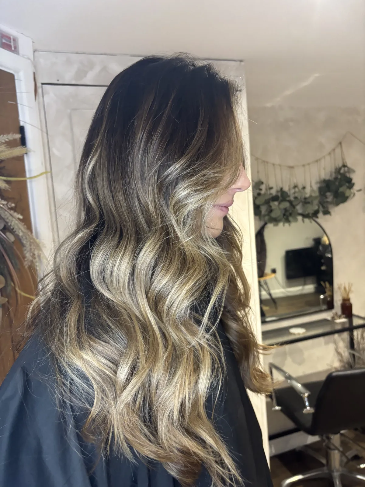 Balayage and freehand colour result at MNR Hair — sun-kissed dimension