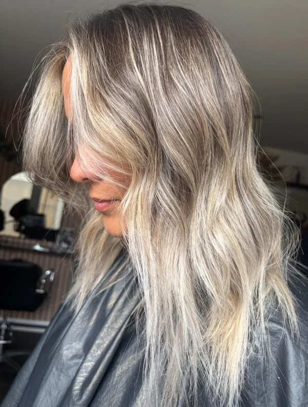 After: Beautiful balayage blonde highlights transformation - Expert balayage specialist MNR Hair Salon Quedgeley