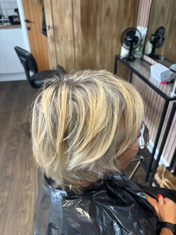 Before: Long hair requiring precision haircut and restyle service Gloucester hairdresser
