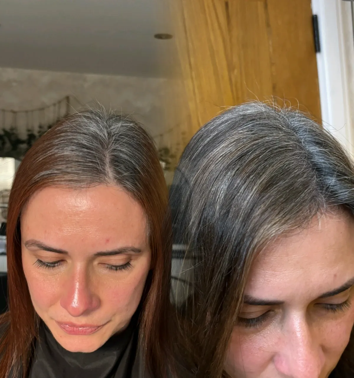 Grey blending before and after result at MNR Hair, Quedgeley