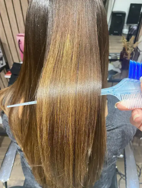 Smooth frizz-free hair from Keratin Hair Botox treatment by professional hair salon MNR Hair Quedgeley Gloucester